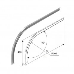 Изгиб горизонтальной направляющей R305 H490 L=4200 облегченный