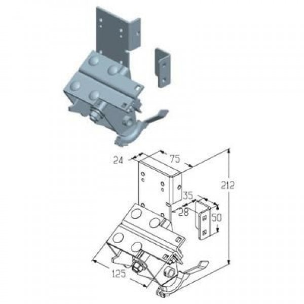 Alutech Кронштейн нижний RBI446MR Alutech Кронштейн нижний RBI446MR