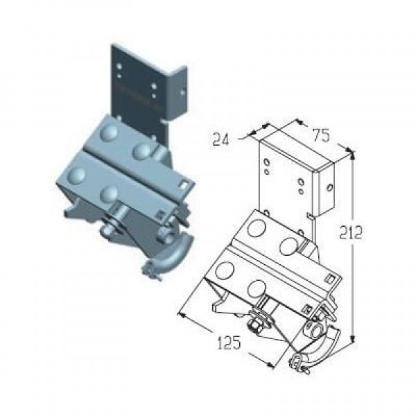 Alutech Кронштейн нижний RBI446R Alutech Кронштейн нижний RBI446R