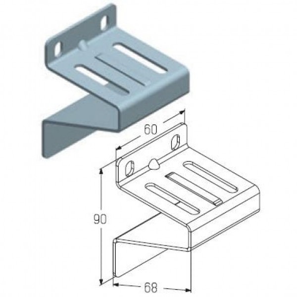 Alutech Кронштейн боковой RBI123 Alutech Кронштейн боковой RBI123